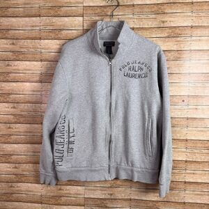 Y2K Ralph Lauren Polo Jeans Men’s L Full Zip Sweatshirt  Gray